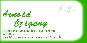 arnold czigany business card